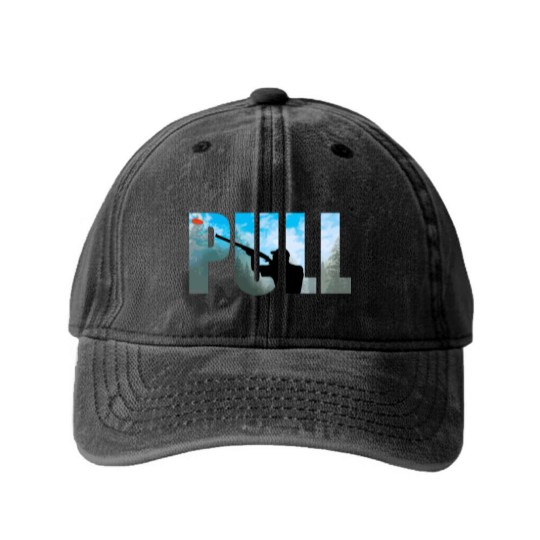 Discover Skeet Trap Clay Breaker Shotgun Shooting Sporting Washed Denim Baseball Caps