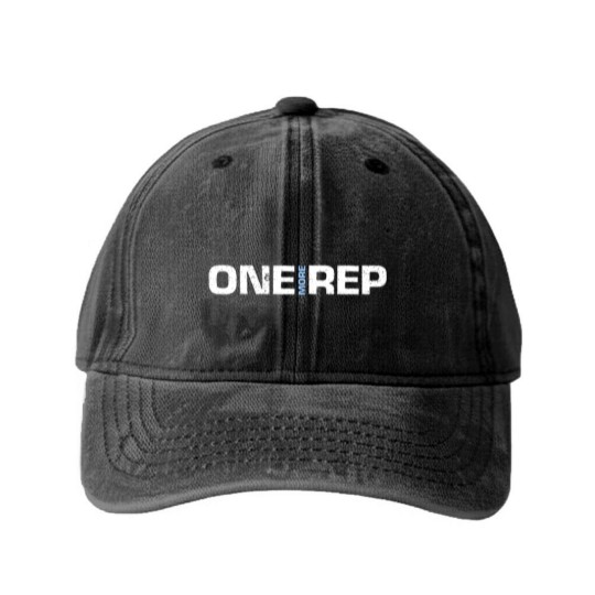 Discover One more Rep - Bodybuilding - Muscle - Bodybuilder Washed Denim Baseball Caps