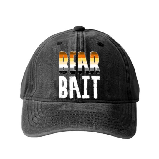 Discover Bear Bait - LGBT Gay Pride Bear Community Bear Washed Denim Baseball Caps
