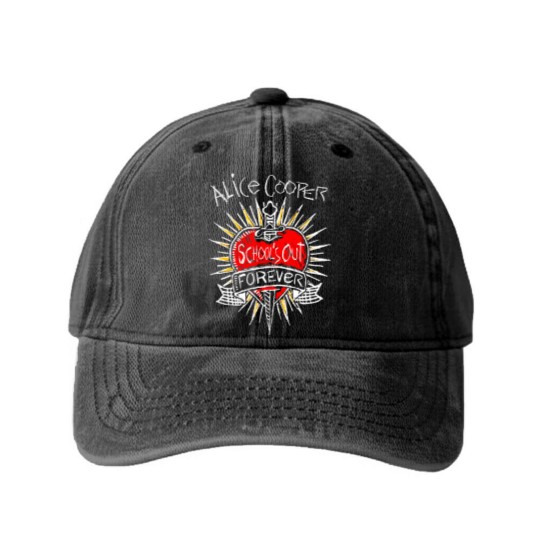 Discover Alice Cooper - Vintage School's Out Forever Washed Denim Baseball Caps
