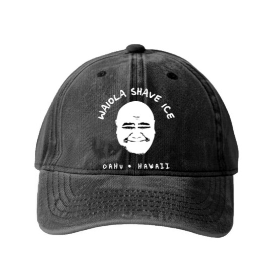Discover Waiola Shave Ice - Kamekona - Washed Denim Baseball Caps