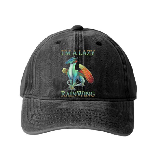 Discover I m A Lazy Rainwing Dragons Retro Wings Of Fire Washed Denim Baseball Caps