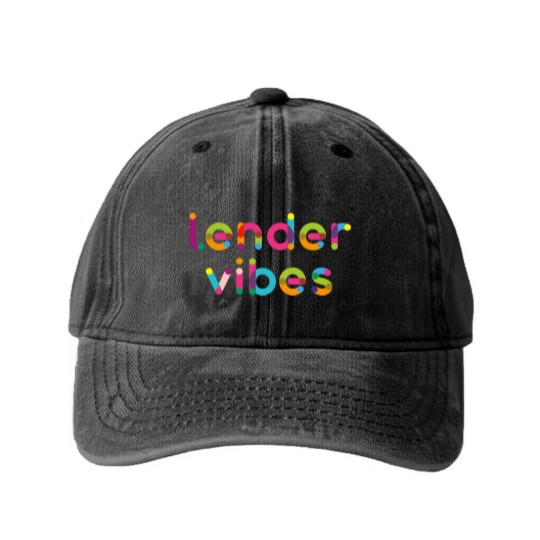 Discover Lender Vibes for Mortgage Loan Officer Washed Denim Baseball Caps