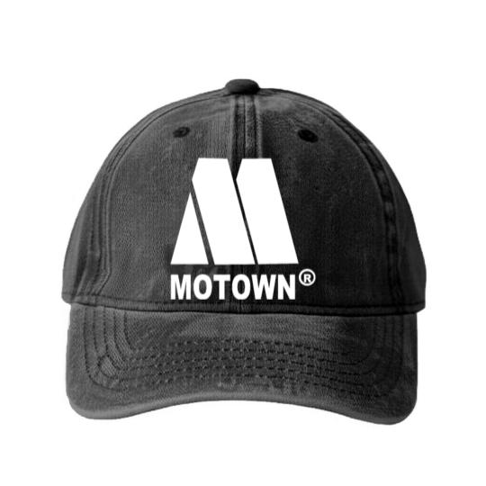 Discover Motown Records Washed Denim Baseball Caps