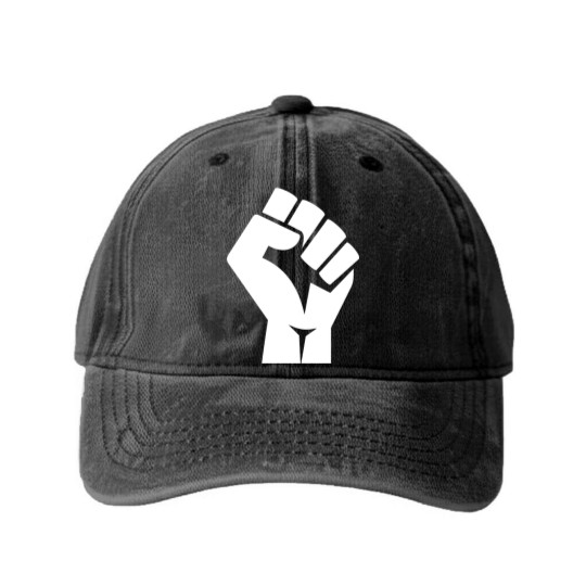 Discover Black Power Fist, black lives matter, civil rights - Black Power Fist - Washed Denim Baseball Caps