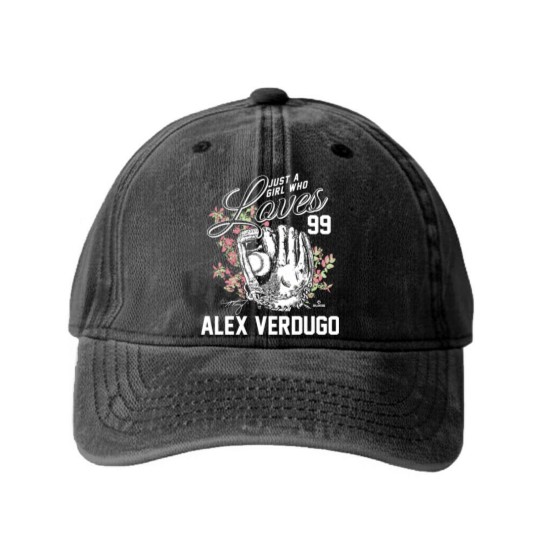 Discover Just A Girl Who Loves Alex Verdugo Washed Denim Baseball Caps