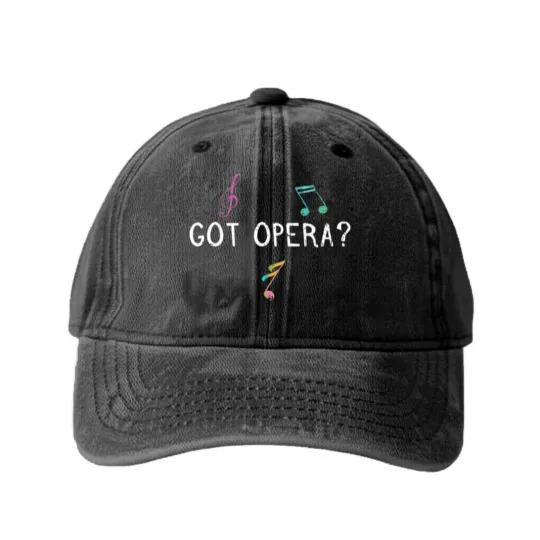 Discover Opera Washed Denim Baseball Caps