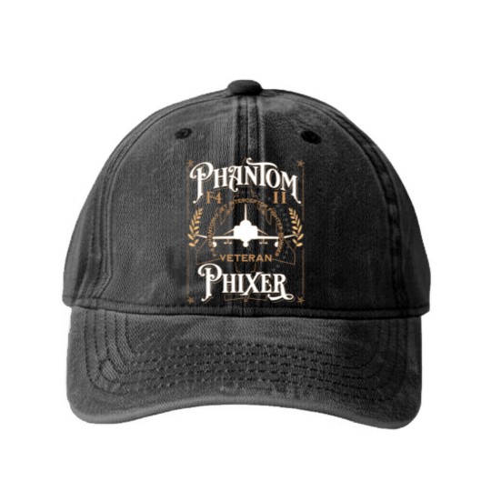 Discover Phantom Phixer F-4 Phantom II Aircraft Maintainer Washed Denim Baseball Caps