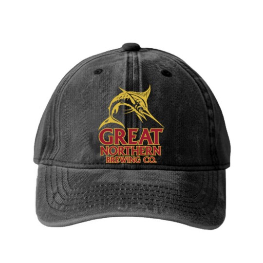 Discover Great Northern Brewing 4 Washed Denim Baseball Caps