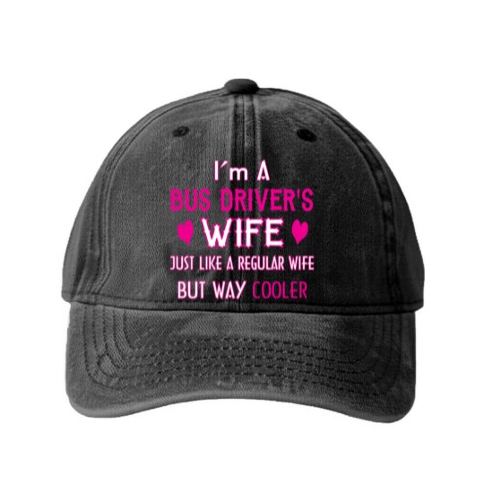 Discover Bus Driver's Wife Washed Denim Baseball Caps