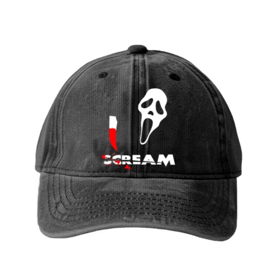 Discover Scream Movie Washed Denim Baseball Caps