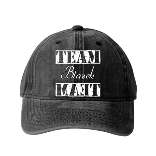 Discover Team Blazek Washed Denim Baseball Caps