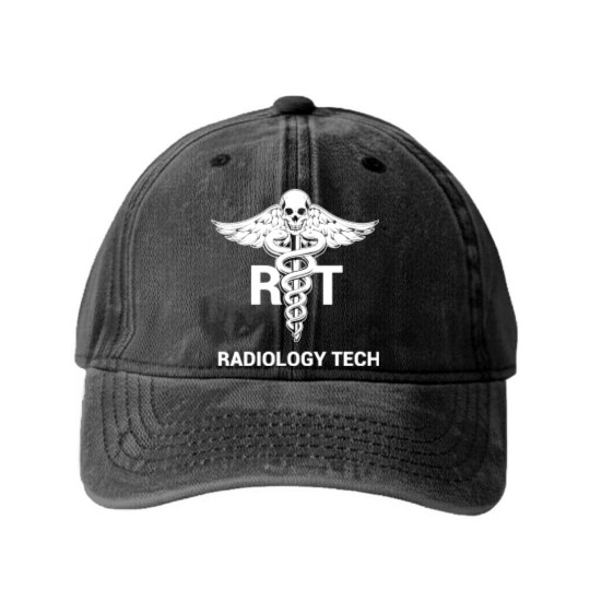 Discover Radiology Tech X-Ray Radiography Technologist - Radiology Tech - Washed Denim Baseball Caps