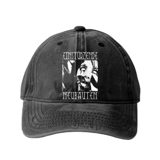 Discover Einstürzende Neubauten Original FanArt Design - Einsturzende Neubauten - Washed Denim Baseball Caps