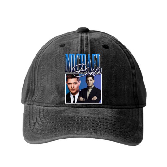 Discover Michael Bubl Vintage 90's Washed Denim Baseball Caps | Michael Bubl Washed Denim Baseball Caps