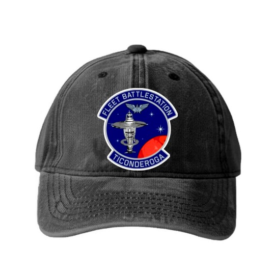 Discover Starship Troopers Ticonderoga Patch - Starship Troopers - Washed Denim Baseball Caps
