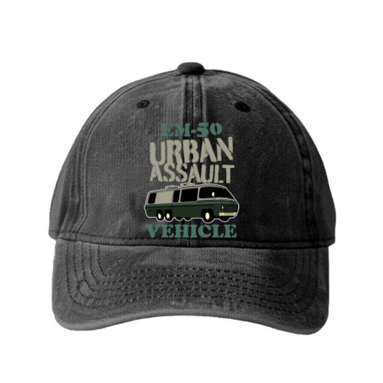 Discover The EM-50 Urban Assault Vehicle - Stripes - Washed Denim Baseball Caps