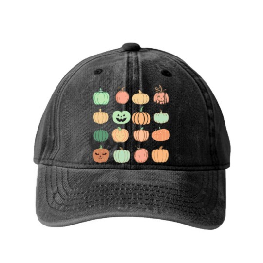 Discover Funny Pumpkins Washed Denim Baseball Caps