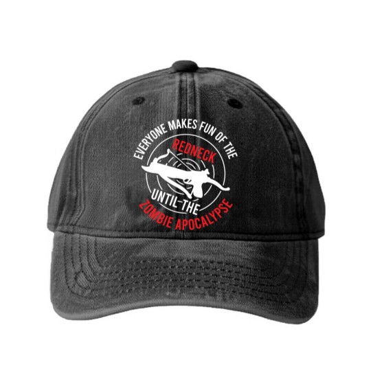 Discover Zombie Washed Denim Baseball Caps "Everyone Makes Fun Of The Redneck Washed Denim Baseball Caps