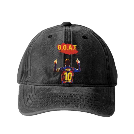 Discover Lionel Messi - Lionel Messi - Washed Denim Baseball Caps