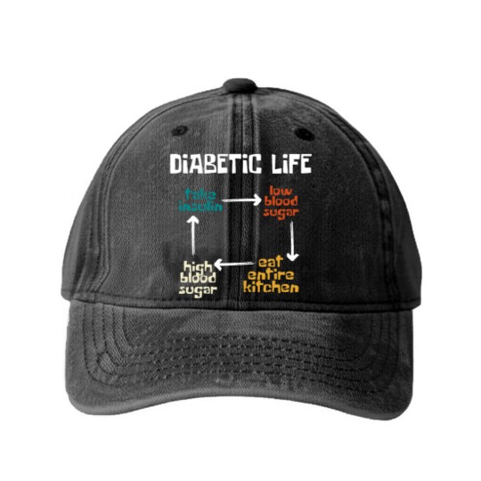 Discover Diabetic Life Diabetes Awareness Month Insulin Washed Denim Baseball Caps