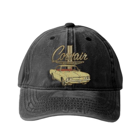 Discover Corvair Monza 1966  Essential Washed Denim Baseball Caps