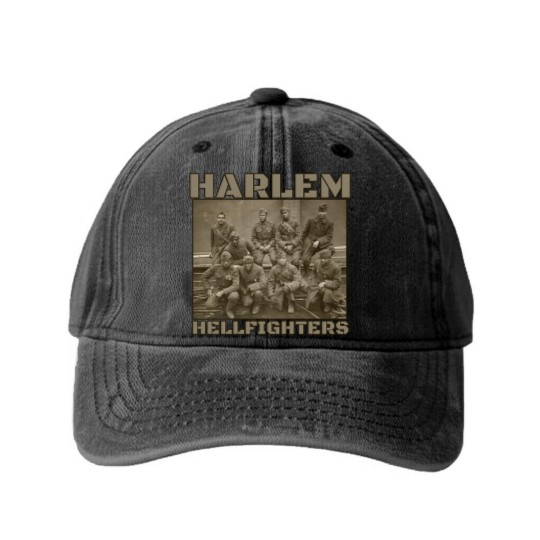 Discover Black Military History USA Black History Harlem Hellfighters Washed Denim Baseball Caps