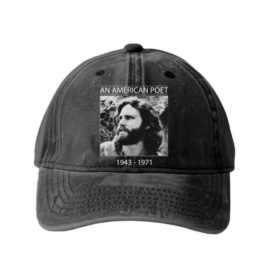 Discover Jim Morrison An American Poet Washed Denim Baseball Caps, The Doors Rock Washed Denim Baseball Caps,  Vintage Washed Denim Baseball Caps, Gift Washed Denim Baseball Caps, Vintage Washed Denim Baseball Caps