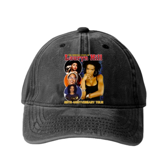 Discover Misseducation Of Lauryn Hill Washed Denim Baseball Caps, 20th Anniversary Tour Washed Denim Baseball Caps Washed Denim Baseball Caps