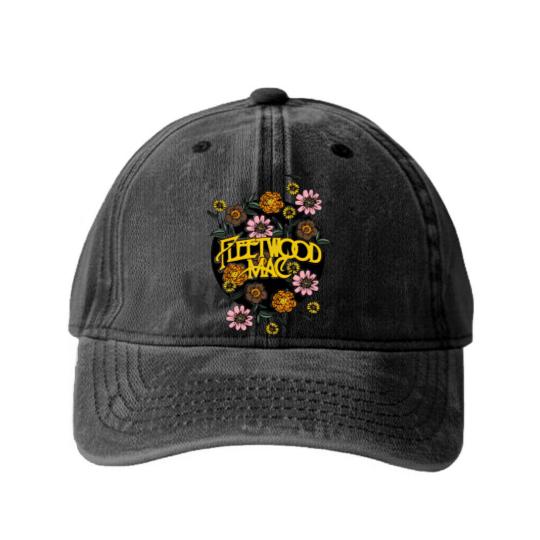 Discover Fleetwood Mac Washed Denim Baseball Caps, Band Shit