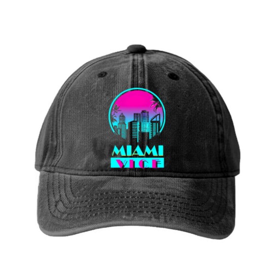 Discover MIAMI VICE Beach Washed Denim Baseball Caps