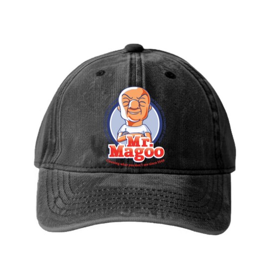 Discover Mr. Magoo as Mr. Clean Washed Denim Baseball Caps