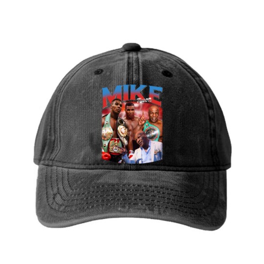 Discover Vintage Mike Tyson Iron Mike Washed Denim Baseball Caps