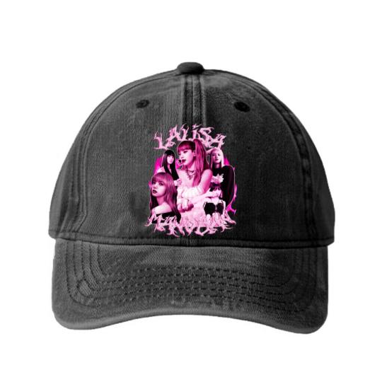 Discover Lalisa Heavy Lisa Blackpink Vintage Washed Denim Baseball Caps, Blackpink Lalisa Manoban Merch
