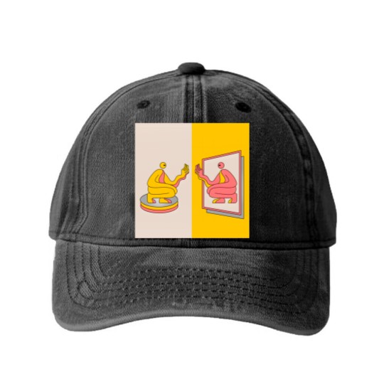 Discover DJ Seinfeld Mirrors Washed Denim Baseball Caps