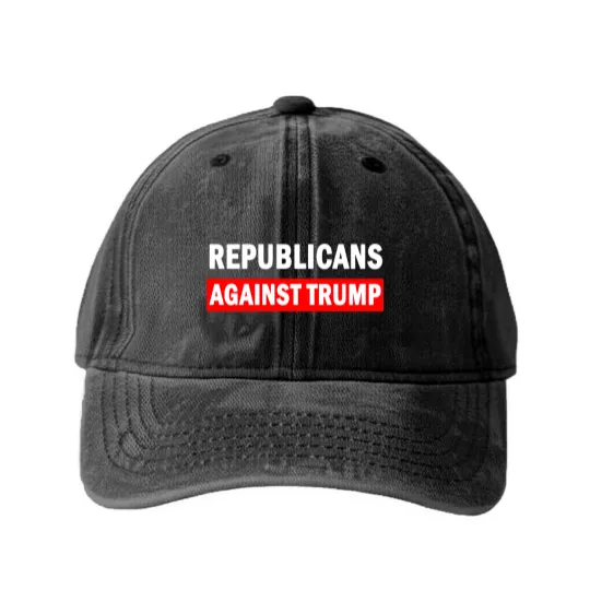 Discover Republicans Against Trump - Republicans Against Trump - Washed Denim Baseball Caps