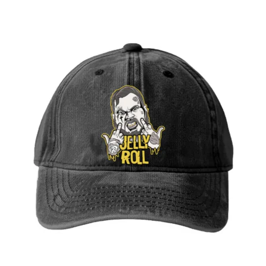 Discover Jelly Roll Washed Denim Baseball Caps, Jelly Roll Concert Washed Denim Baseball Caps