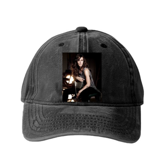 Discover Alanis Morissette Washed Denim Baseball Caps, Birthday Gift, 90s vintage Music Washed Denim Baseball Caps