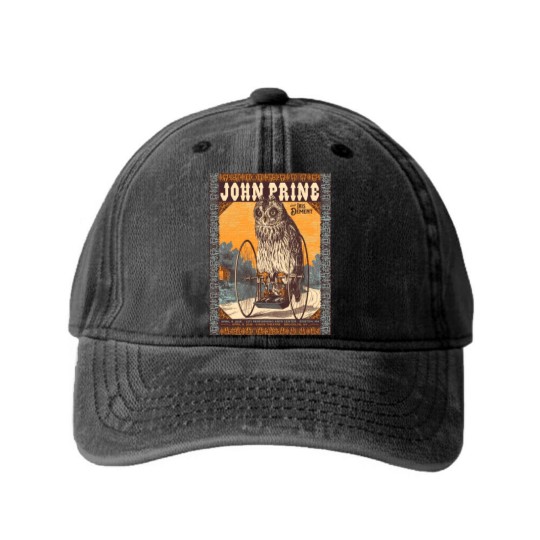 Discover John Prine Washed Denim Baseball Caps