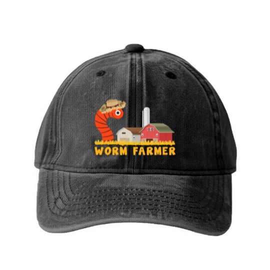 Discover Worm farmer - vermicomposting worm farmer Washed Denim Baseball Caps