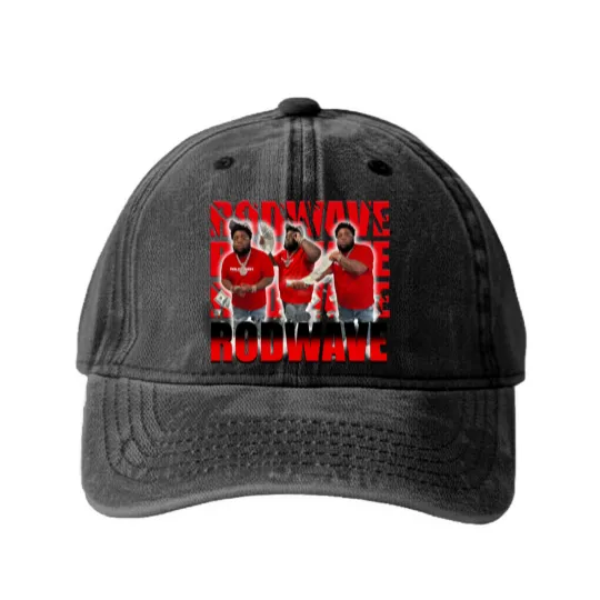 Discover Rod Wave Washed Denim Baseball Caps Popular Loner RODWAVE
