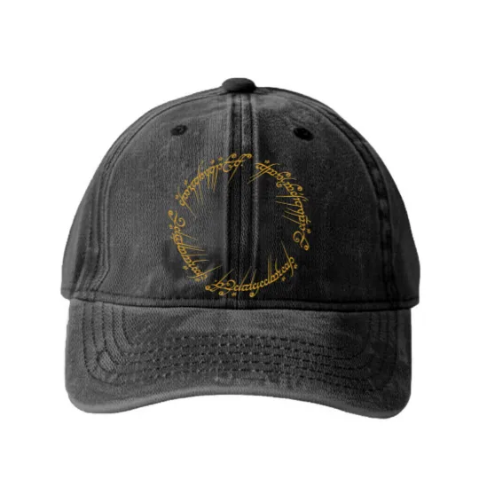 Discover Lord of the Rings the one ring Washed Denim Baseball Caps