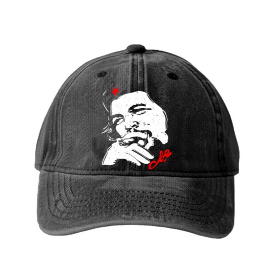 Discover Rebel Cuban Washed Denim Baseball Caps Guerrilla Revolution Vintage Che Guevara Washed Denim Baseball Caps