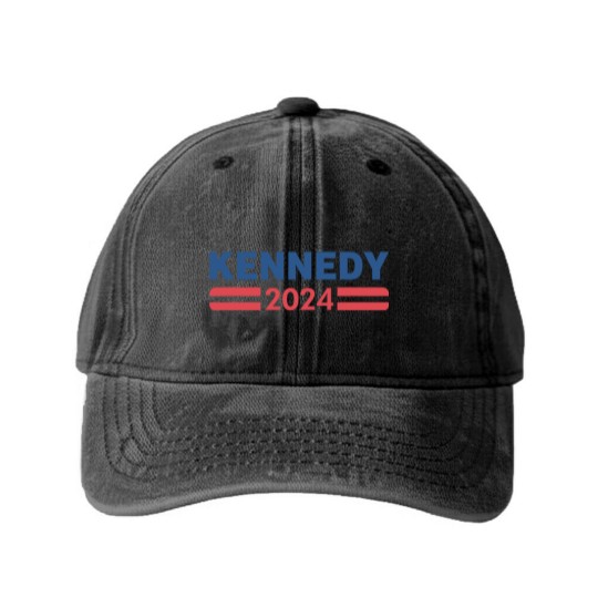 Discover Kennedy 2024 Washed Denim Baseball Caps, RFK JR For President 2024 Merch, RFK 2024 Washed Denim Baseball Caps