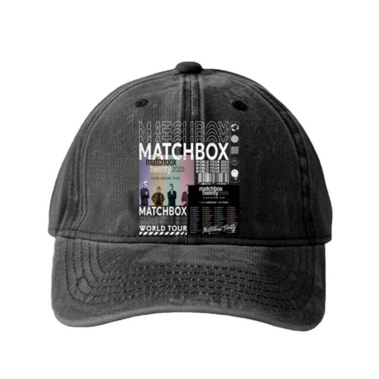 Discover Matchbox 20 Music Washed Denim Baseball Caps, Vintage Matchbox 20 Washed Denim Baseball Caps, Summer 2023 Tour Album
