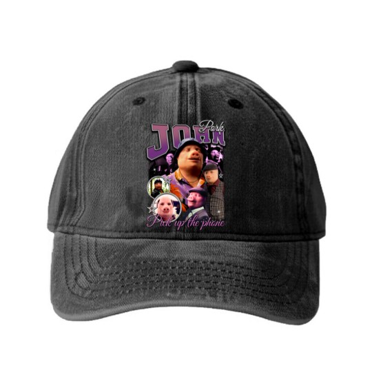 Discover John Pork Washed Denim Baseball Caps, Funny Washed Denim Baseball Caps, Classic 90s Graphic Washed Denim Baseball Caps