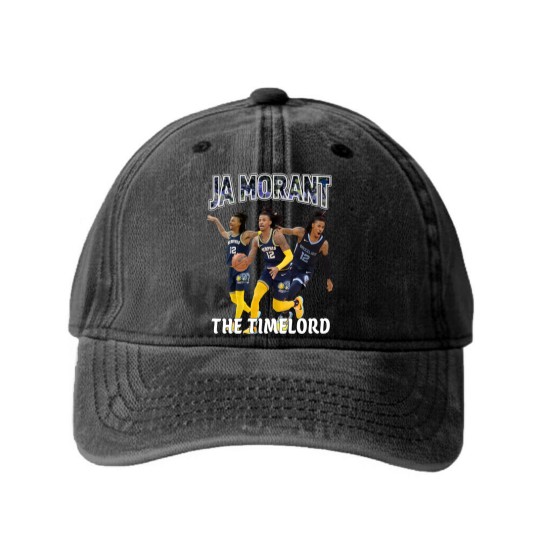 Discover The Timelord Ja Morant Memphis Grizzlies Ja Morant Washed Denim Baseball Caps, Morant Washed Denim Baseball Caps, Ja Morant Grizzlies