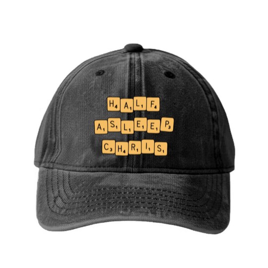 Discover half asleep chris Washed Denim Baseball Caps
