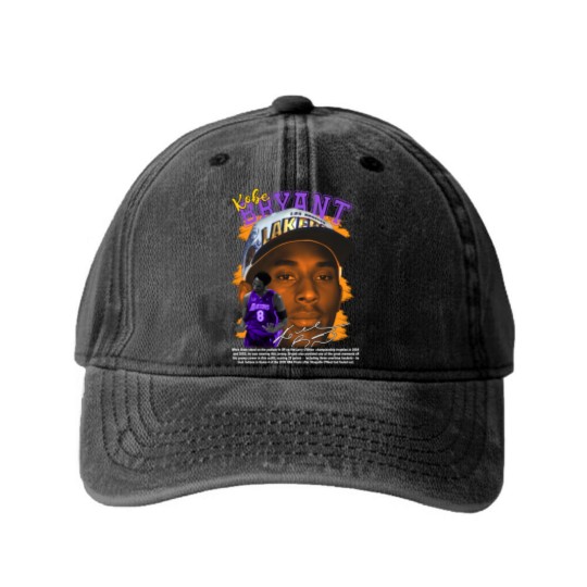 Discover Kobe Briant Washed Denim Baseball Caps