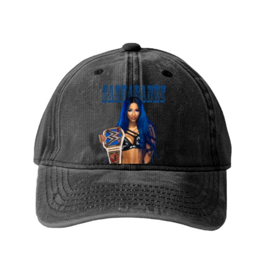Discover Sasha Banks The Legit Boss Washed Denim Baseball Caps